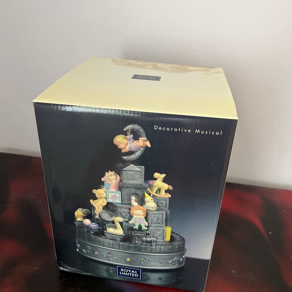Rare Royal Limited Decorative Baby Rotating Musical New In Box